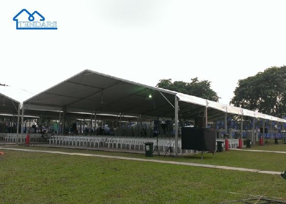 কেনা 6061/টি6 অ্যালুমিনিয়াম 6x12 মিটারের ভারী দায়িত্বের মার্কেজ তাঁবু বাণিজ্যিক ইভেন্টের জন্য অগ্নি-প্রতিরোধী ক্যানোপি ক্লিয়ার স্প্যান অনলাইনে উৎপাদন