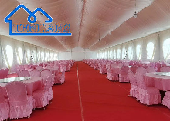 আউটডোর বিবাহের পার্টি ইভেন্টের জন্য একটি আকৃতি অ্যালুমিনিয়াম স্থায়ী টিপি মার্কেজ বিবাহের ক্যানোপি ফ্রেম