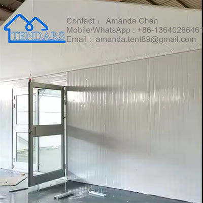 কাস্টমাইজড অ্যালুমিনিয়াম স্টোরেজ তাঁবু বহিরঙ্গন জলরোধী / বায়ু প্রতিরোধী / অগ্নিরোধী বড় স্টোরেজ তাঁবু