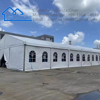 অস্থায়ী গুদামের জন্য বড় আউটডোর ওয়াটারপ্রুফ, অগ্নি প্রতিরোধী, সূর্যালোক প্রতিরোধী অ্যালুমিনিয়াম ফ্রেম স্টোরেজ তাঁবু