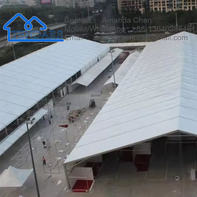 গরম বিক্রয় ওয়াটারপ্রুফ কাস্টম অ্যালুমিনিয়াম ফ্রেম পিভিসি ছাদ পার্টি / গুদাম / বিবাহের তাঁবু বিক্রয়ের জন্য