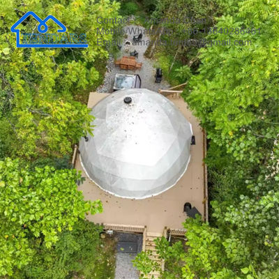 বাণিজ্যিক গম্বুজ তাঁবু বহিরঙ্গন ইগলু গ্ল্যাম্পিং তাঁবু বাথরুম সহ ভূতাত্ত্বিক গম্বুজ তাঁবু