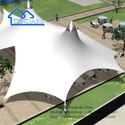 রিসোর্ট ভিলা ল্যান্ডস্কেপ তাঁবু বহিরঙ্গন পার্কের জন্য পিভিডিএফ ঝিল্লি কাঠামো তাঁবু