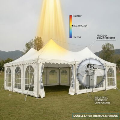 25x40m Pagoda Style G Series A-Frame A-Frame Marquee Party Tent Waterproof High Peak Pagoda Outdoor Wedding Reception