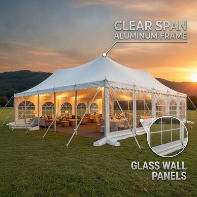 12x15m Wooden Flooring System S Series Clear Span Marquee Party Tent Cassette Wooden Flooring Charity Fundraising Gala
