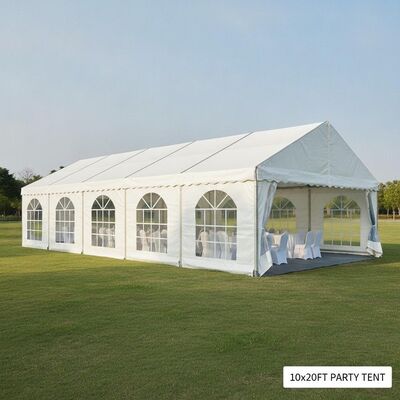 10x20FT ভারী দায়িত্ব পিভিসি পার্টি মার্কি তাঁবু অ্যালুমিনিয়াম খাদ ফ্রেম জলরোধী UV- প্রতিরোধী আউটডোর ক্যানোপি