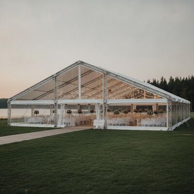 Large Span Aluminum Truss Party Marquee Tent Grand Wedding Reception for 500 Guests Event Hall